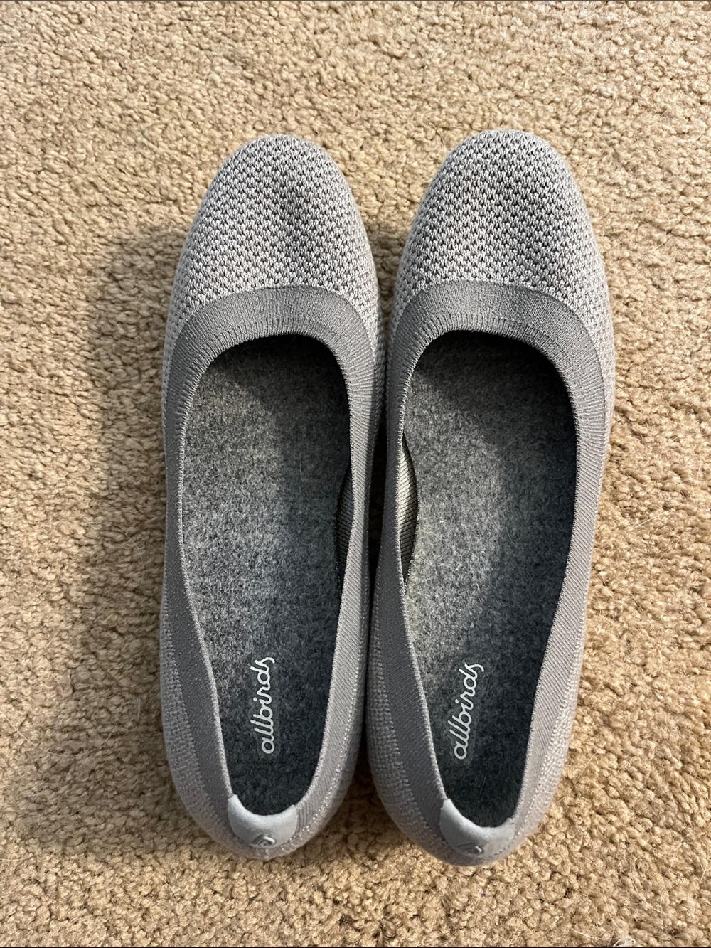 allbirds Women's Gray Wool Breezer Ballet Flats